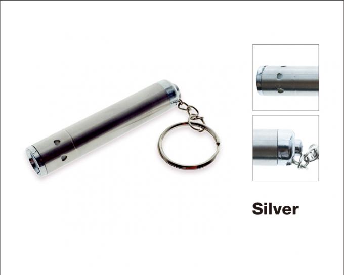 des Endstück-Druckknopfs s Rohrform führte rostfreier stell Silber UV-Lichts 3xLR44 (AG13) Ring keychain Licht für Geschenkförderungsprämie so