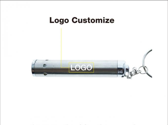 des Endstück-Druckknopfs s Rohrform führte rostfreier stell Silber UV-Lichts 3xLR44 (AG13) Ring keychain Licht für Geschenkförderungsprämie so