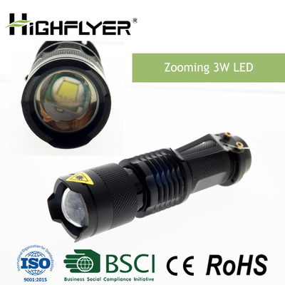 Tasche, die geführte Taschenlampe, Taschenlampe 200LM hoher Intensität 3W LED fokussiert