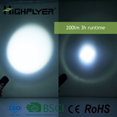 Tasche, die geführte Taschenlampe, Taschenlampe 200LM hoher Intensität 3W LED fokussiert
