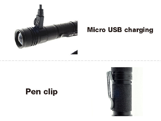 Laut summende Handbügel-kleine wieder aufladbare Fackel, wieder aufladbare geführte Fackel Usb