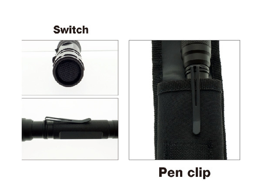 traditionell handsize geführte laut summende Taschenlampe des hohen Lumens der Batterien 2*AA handlicher Cree für EDC