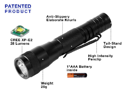 Edc-Helligkeits-Schlüsselring-Taschenlampen, Titanlegierungs-mini geführte Taschenlampen nach Maß