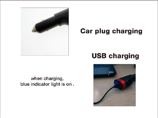 Wieder aufladbare Auto-Stecker-Aufladung der Druckschalter-des Notfallled Taschenlampen-1W